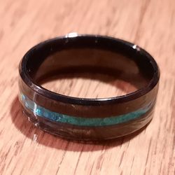 Black Shiny Stainless Steel Ring