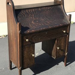 Mission Oak-drop Leaf Desk