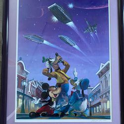 Rare Disney Airline Framed poster