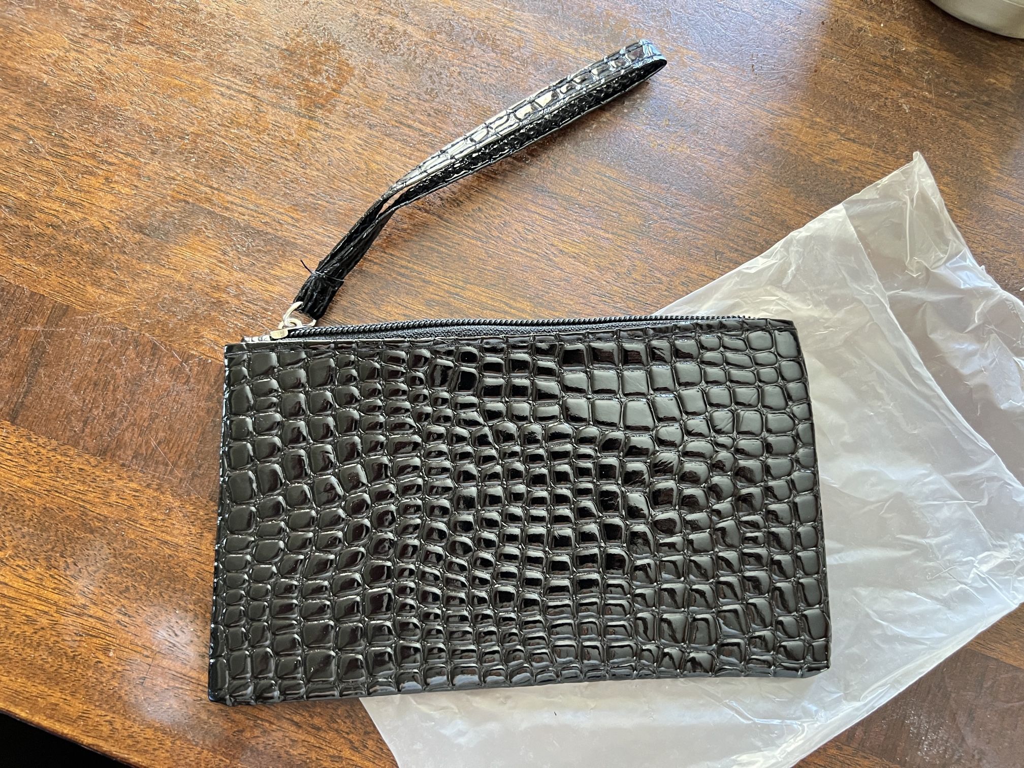 Brand New Black Zipper Wallet