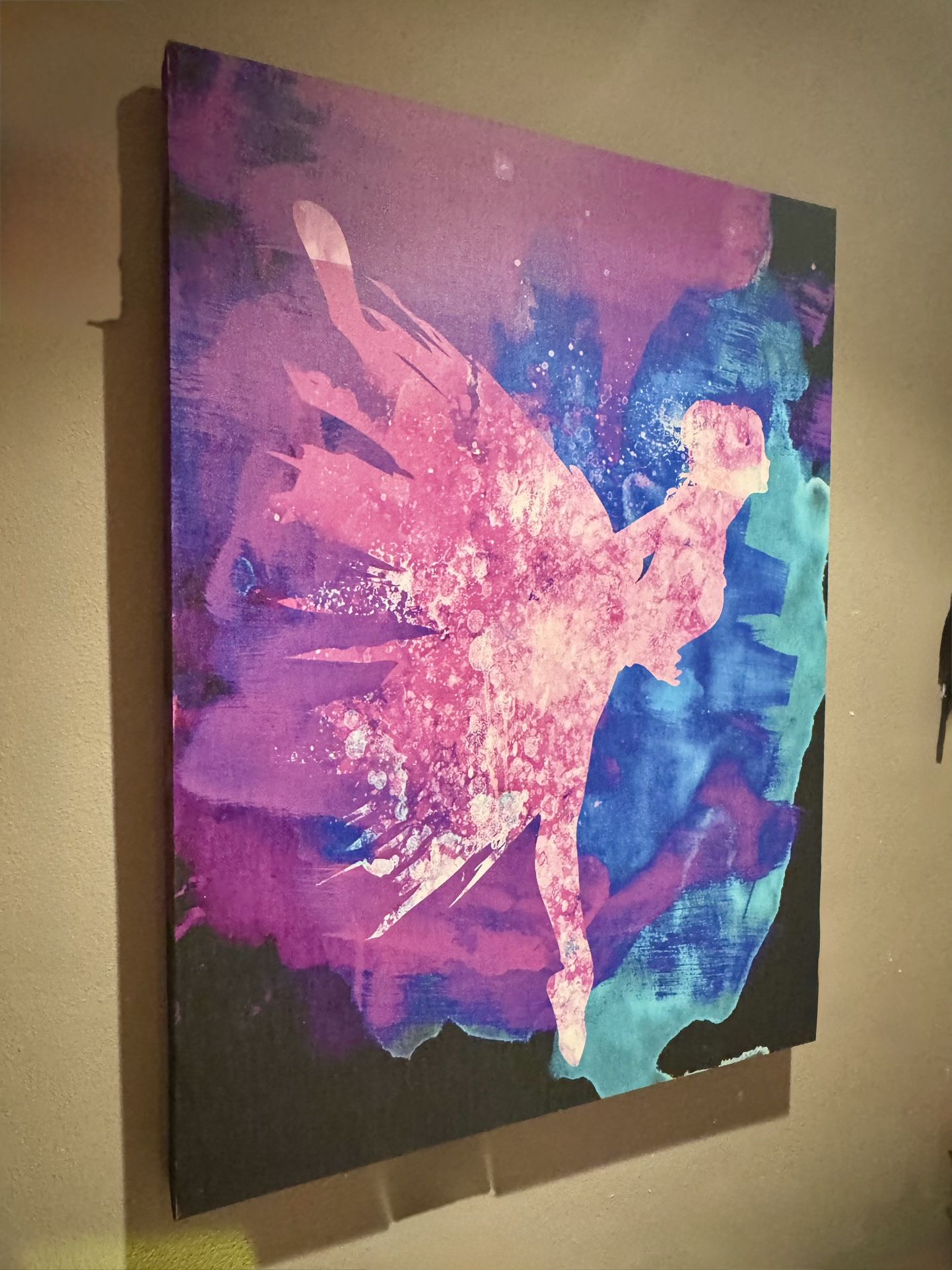 Large Canvas Wall Art – Ballerina & Crystal Palace Chandelier