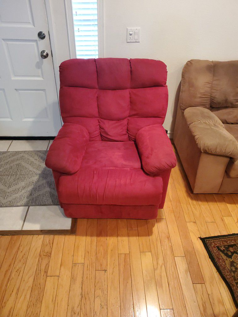 Red Lazyboy Couch Single