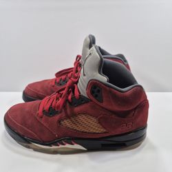 Size 10.5 Jordan 5 Retro Mid Raging Bull DD0587-600 Toro Bravo Varsity Red Suede
