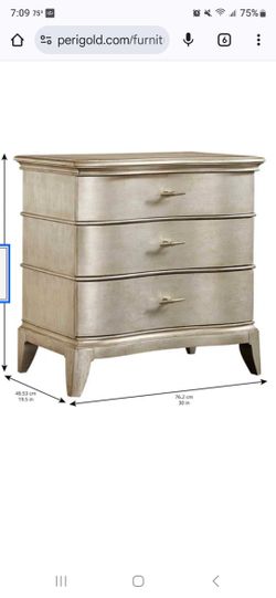 2 Brand New Luxury Nightstands In Champagne- Built In Usb