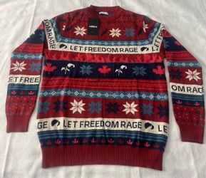 Hulu The Handmaid’s Tale Sweater Men's Size  M Christmas Holiday Red Blue