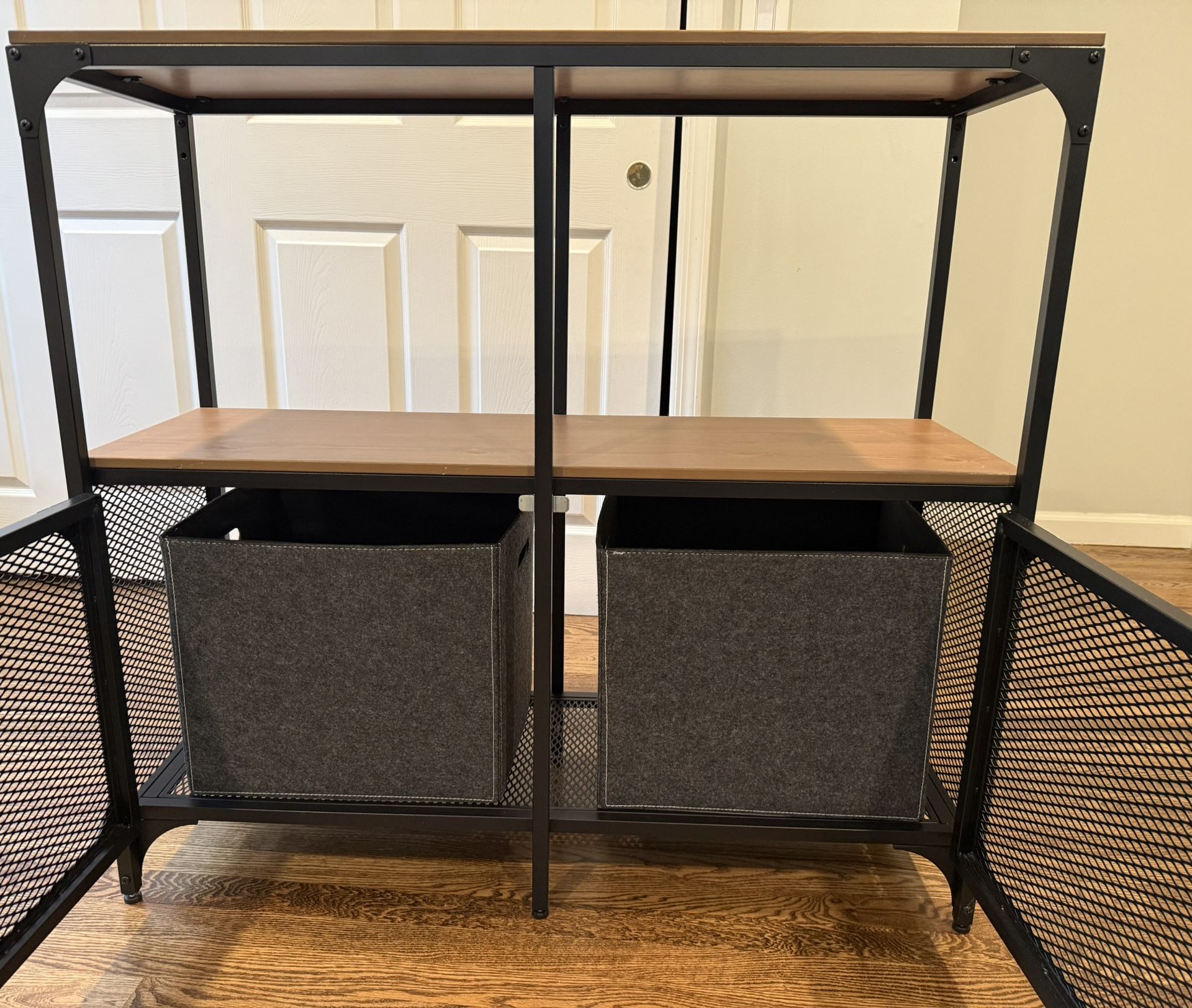 [ Kids Room ] 1. Modern Industrial Storage Rack w/ Bins 2. Wooden Cube Storage