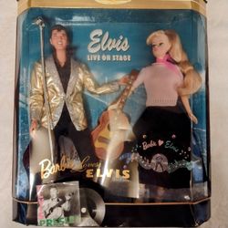Barbie Loves Elvis Collectors Edition 17450 Doll Gift Set 1996 NRFB Box Has Some Wear
