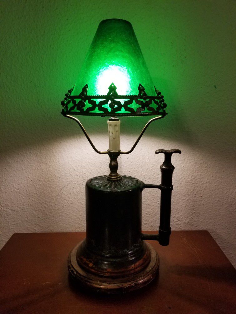 One-of-a-kind Upcycled Vintage Blow Torch Steampunk Art Lamp/Light