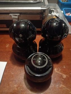 Black Pan-Tilt Indoor Security Cameras – Lot of 3