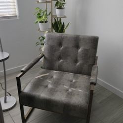 Gray Snakeskin Lounge Chair