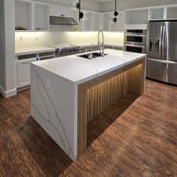 Taj Mahal Countertop Installation & Slab Fabrication 