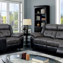 Power Recliner Sofa And Loveseat Set 