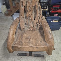 Wood Burl Chair