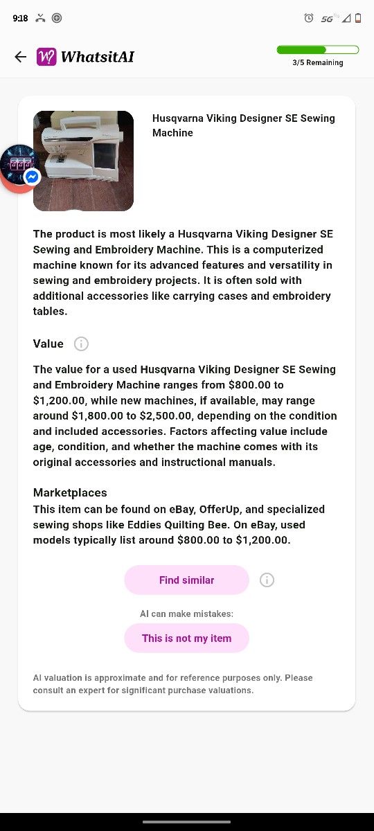 Husqvarna Viking Designer SE Sewing Machine