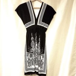 Black And White Paisley Dress