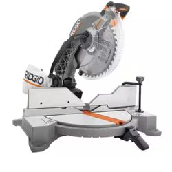 RIDGID 15 Amp Corded 12 in. Dual Bevel Miter Saw with LED Cutline Indicator