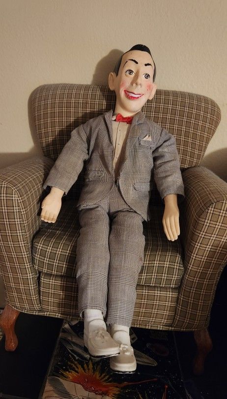 1987 MATCHBOX PEE-WEE HERMAN DOLL AS IS MISSING PULL STRING 