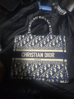 Blue Mini Dior Book Tote