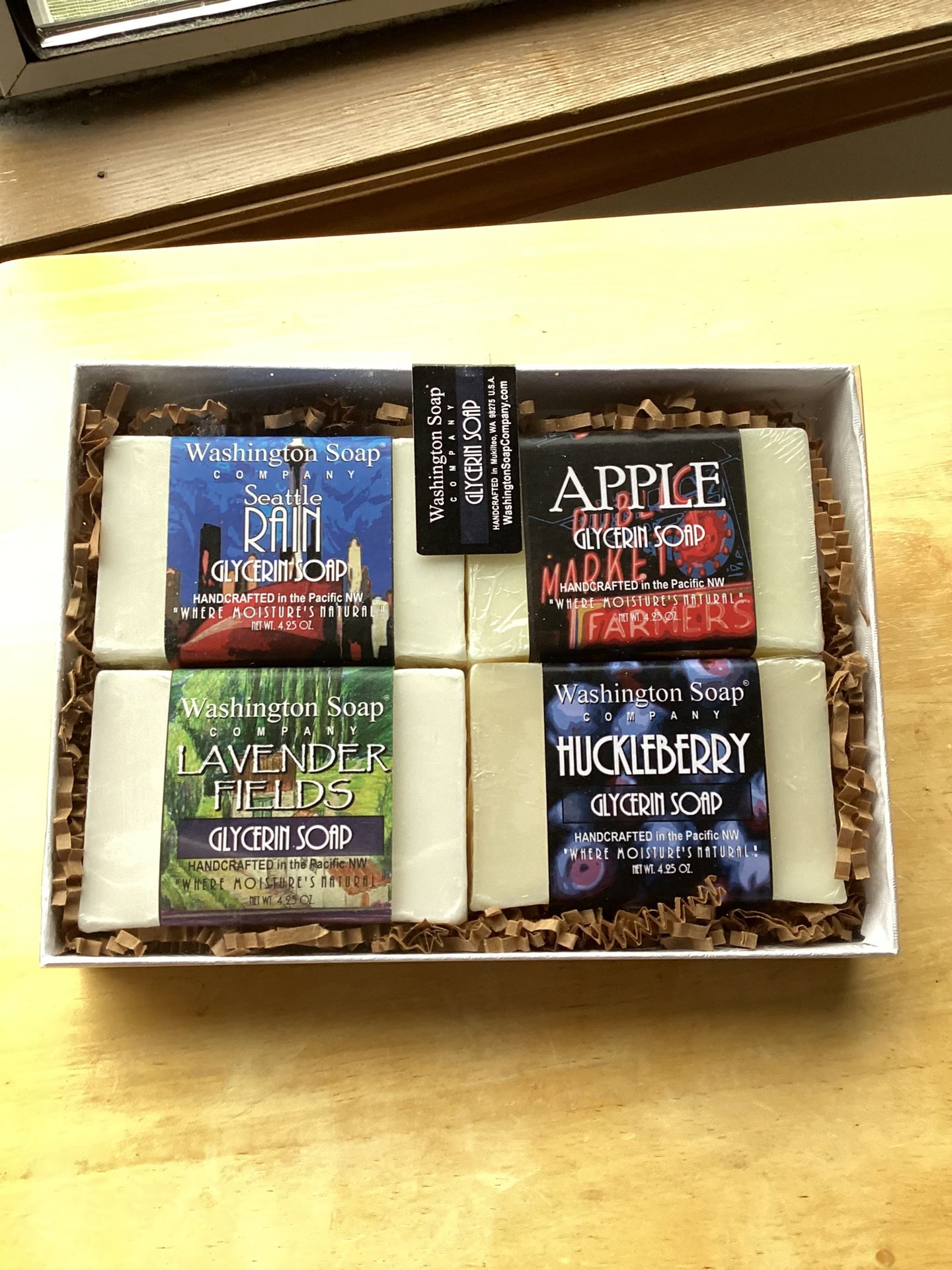New In Box Set Of 4 Washington Soap Company Glycerin Soaps