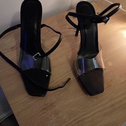 Black Heels Used Only Inside Of Home Never Worn Outside