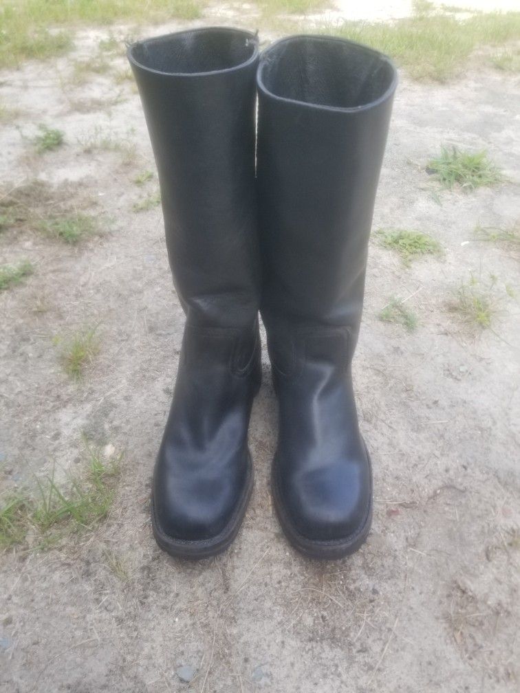 Frye Mens Size 10 Leather Riding Boots 14" Tall