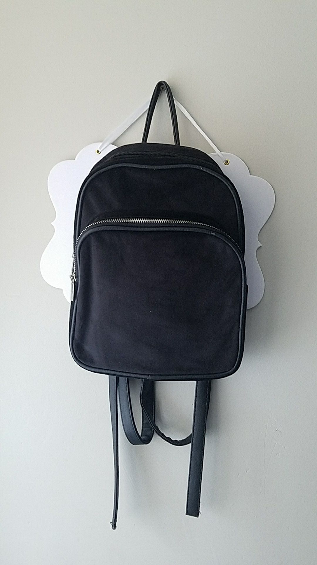 Mini black backpack