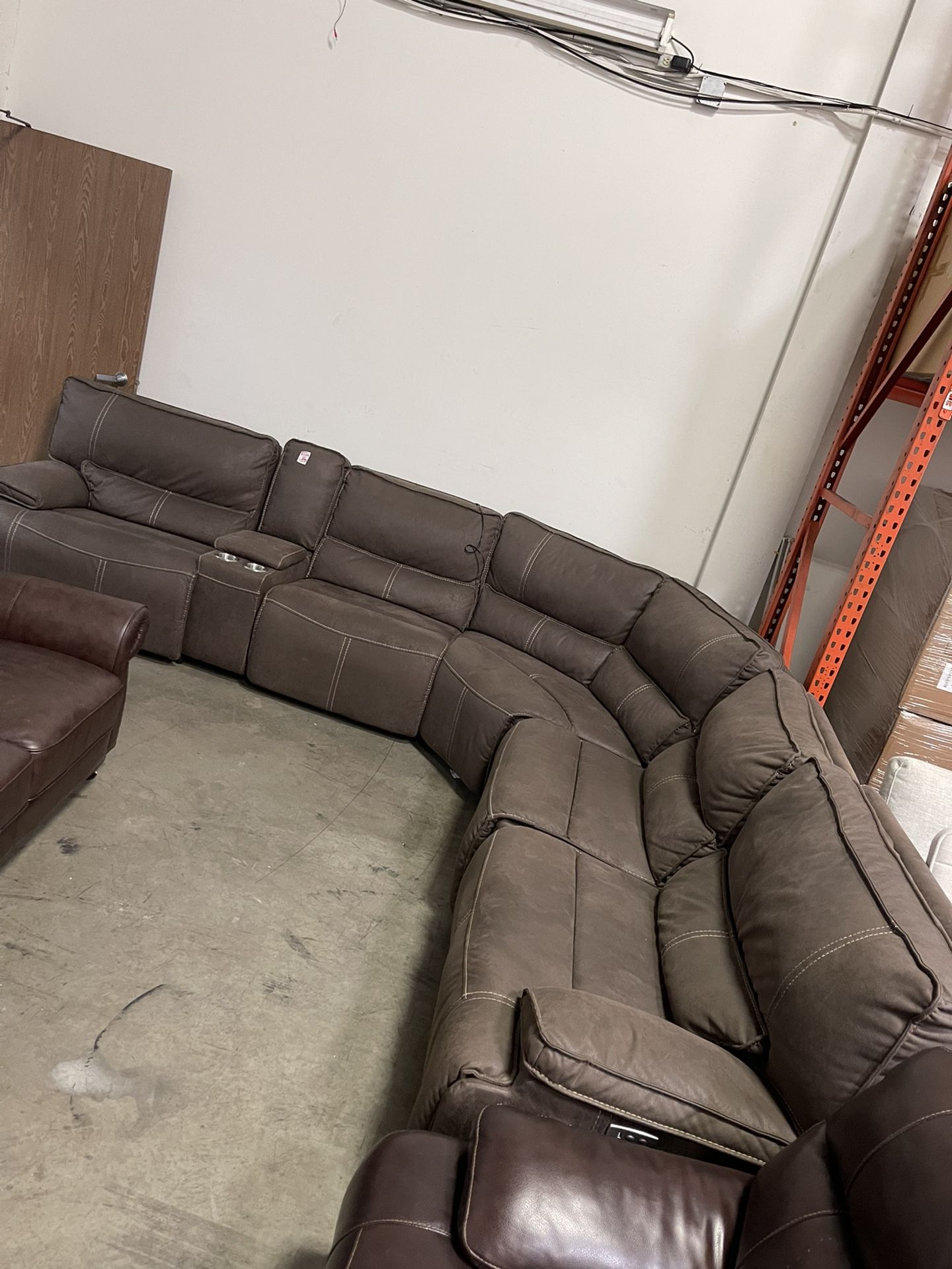 Leather Sectional Power Sectional Couch 