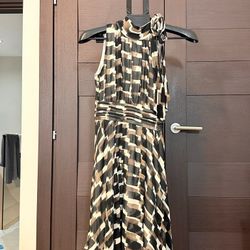 Banana Republic Black and White Midi Dress