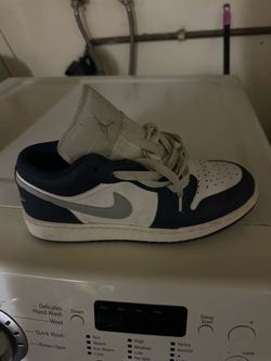 Air Jordan 1 Low Navy and Grey Sneaker