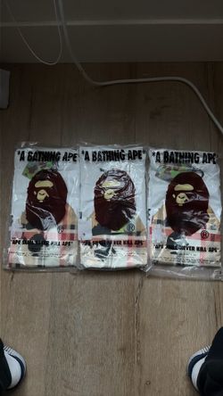 3 bape Burberry tees sizes S,M,L for cheap