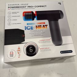 New Sharper Image® Powerboost® Pro+ Compact Hot & Cold Percussion Massager