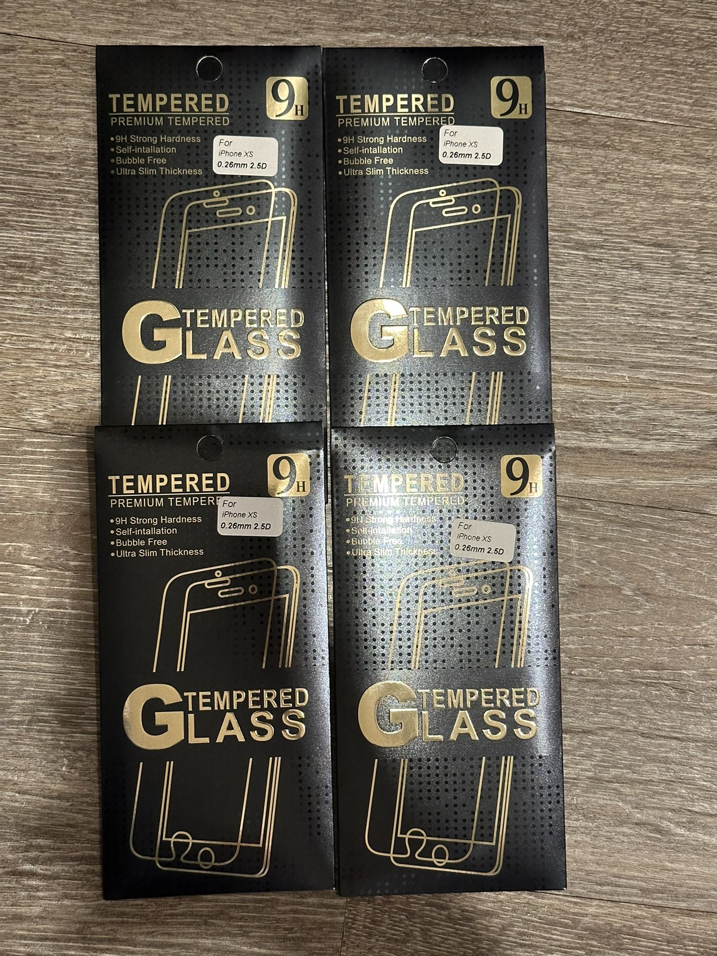 4 iPhone X/XS Tempered Glass Screen Protector 