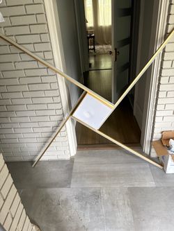 Large Gold and White Framed Mirror
