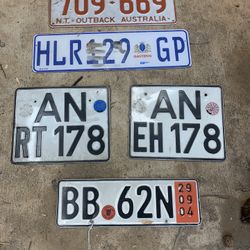 Misc Plates/Euro /Australian
