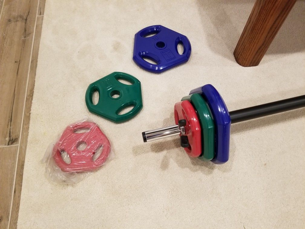 Cardio barbell weight set