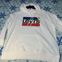 Levi's White Hoodie 1X . New With Tags