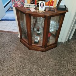 Solid Wood And Glass Cabinet 