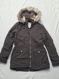 Brand new H&M Youth Parka Jacket with Faux Fur Hood Size 13-14Y