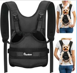Pawaboo Pet Dog Front Carrier Backpacks, Legs Out Pet Carrier Backpack for Dogs, Adjustable Dog Chest Carriers Purse for Small Medium Dogs Hands Free 