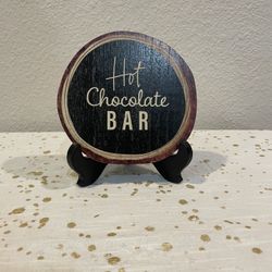 Hot Chocolate Bar Sign And Holder 