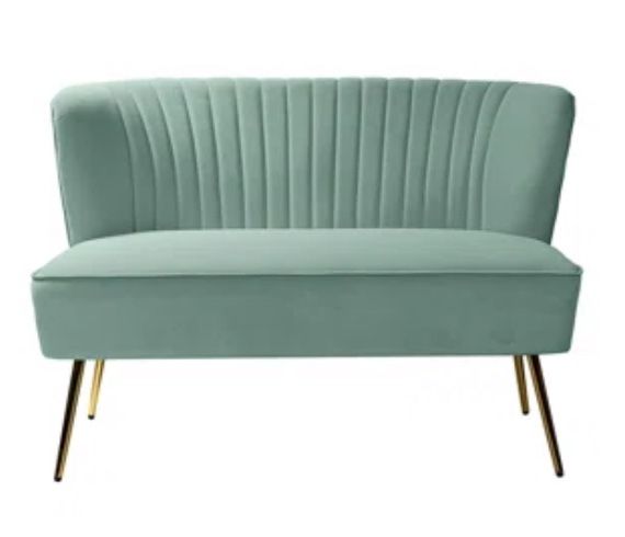 Sage Green Velvet Sofa 