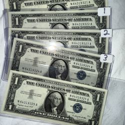 1957 $1 Silver certificates (UNC-mint Condition)