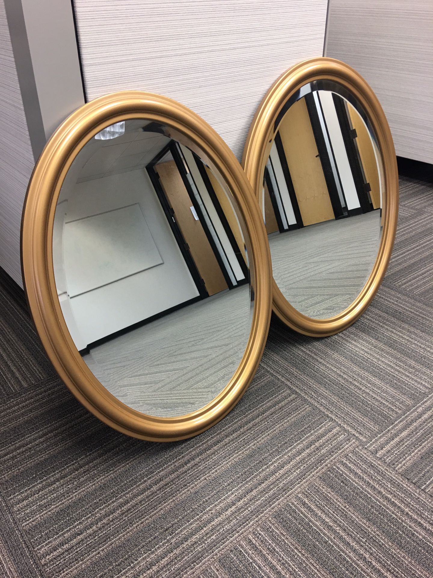 2 NICE GOLD FRAMED MIRRORS