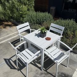 5-Piece Outdoor Aluminum Dining Set, Seats 4