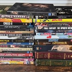 Lot of DVDs and Blu Rays boxed sets anime music etc $3 each or $20 for All 