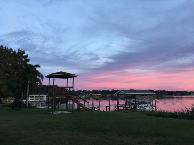 Lake Conway Orlando Pink Sky