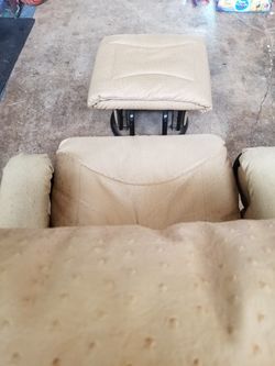 Authentic ostrich recliner