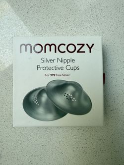 Momcozy Silver Nipple Protective Cups made with 999 fine silver.