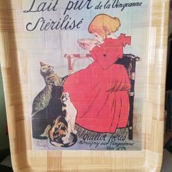 Vintage Rectangular Serving Plate On Wood. Woodland Hills,Ca. 
