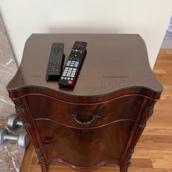 Side Table - Dark Wood, Antique